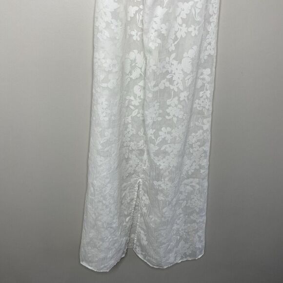 MADEWELL Cover-Up Women XS Floral Halter Midi Dress NEW Sheer Ivory NP247 - Picture 11 of 15